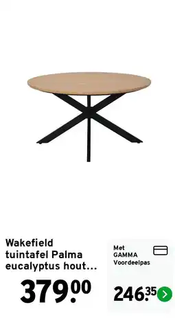 GAMMA Wakefield tuintafel Palma eucalyptus hout aanbieding