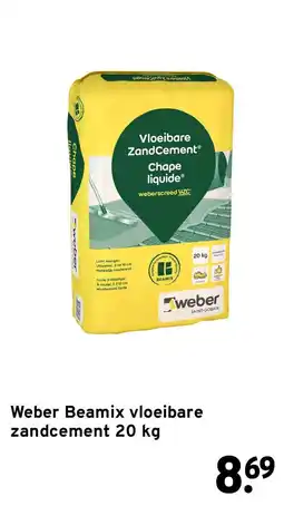 GAMMA Weber Beamix vloeibare zandcement aanbieding