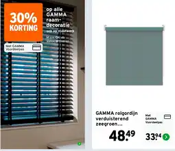 GAMMA Gamma rol gordijn verduisterend zeegroen aanbieding