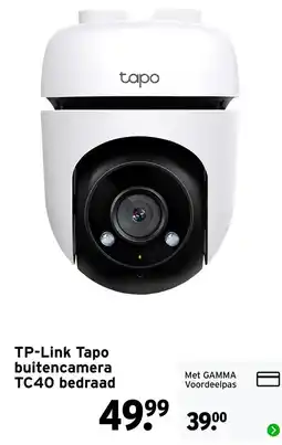 GAMMA TP-Link Tapo buitencamera TC40 bedraad aanbieding