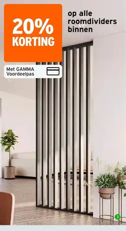 GAMMA gamma roomdividers aanbieding