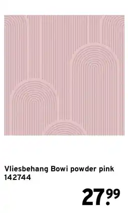 GAMMA Vliesbehang Bowi powder pink aanbieding
