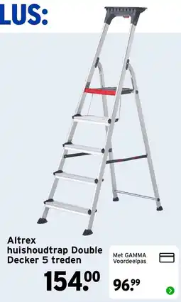 GAMMA Altrex huishoudtrap Double Decker 5 treden aanbieding