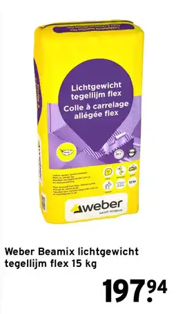 GAMMA weber beamix lichtgewicht tegellijm flex aanbieding
