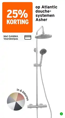 GAMMA Atlantic Asher douche-systemen aanbieding