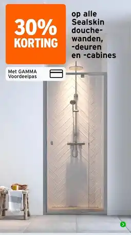 GAMMA Sealskin douche-wanden -deuren en -cabines aanbieding