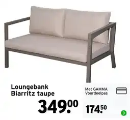 GAMMA Loungebank Biarritz taupe aanbieding