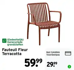 GAMMA Fauteuil Fleur Terracotta aanbieding