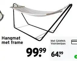 GAMMA Hangmat met frame aanbieding