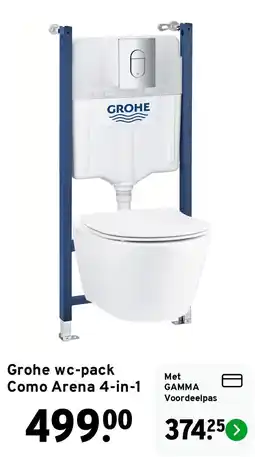GAMMA Grohe Como Arena 4-in-1 aanbieding