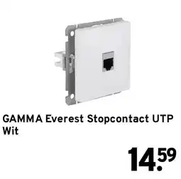 GAMMA GAMMA Everest Stopcontact UTP Wit aanbieding