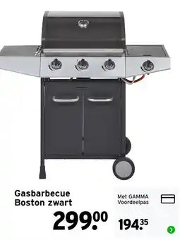GAMMA Gasbarbecue Boston zwart aanbieding