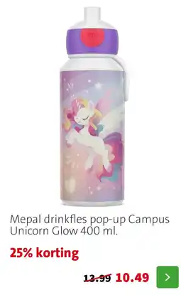 Intratuin Mepal drinkfles pop-up Campus Unicorn Glow aanbieding