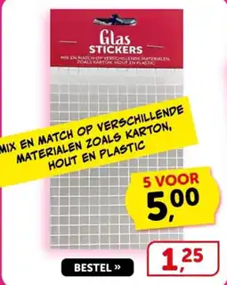 Boekenvoordeel Glas Stickers aanbieding