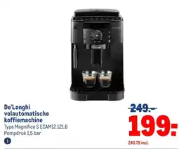 Makro De'Longhi volautomatische koffiemachine aanbieding
