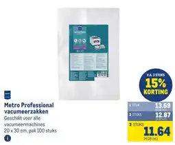 Makro Metro Professional vacuumeerzakken aanbieding