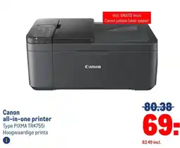 Makro Canon all-in-one printer aanbieding