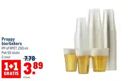Makro Proppy bierbekers aanbieding