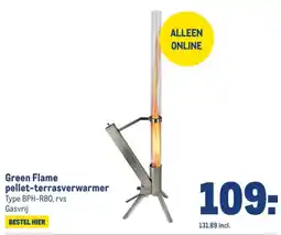 Makro Green Flame pellet-terrasverwarmer aanbieding