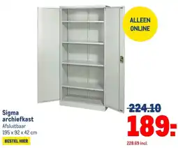 Makro Sigma archiefkast aanbieding