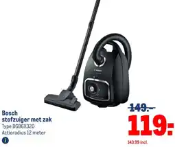 Makro Bosch stofzuiger met zak aanbieding