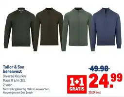 Makro Tailor & Son herenvest aanbieding