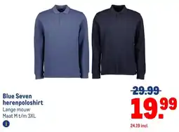 Makro Blue Seven herenpoloshirt aanbieding