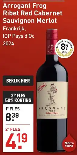 Gall & Gall Arrogant Frog Ribet Red Cabernet Sauvignon Merlot aanbieding