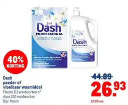 Makro Dash poeder of vloeibaar wasmiddel aanbieding