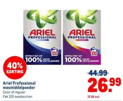 Makro Ariel Professional wasmiddelpoeder aanbieding