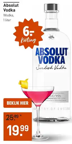 Gall & Gall Absolut Vodka aanbieding