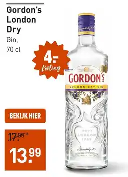 Gall & Gall Gordon's London Dry Gin aanbieding
