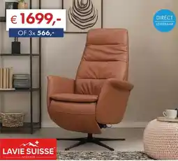 Woonsquare Lavie Suisse relaxstoel aanbieding