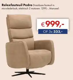 Woonsquare Relaxfauteuil Pedro aanbieding