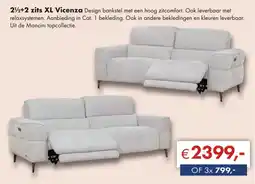 Woonsquare 2½ + 2 Zits XL Vicenza aanbieding