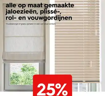 HEMA alle op maat gemaakte jaloezieën, plissé-, rol- en vouwgordijnen aanbieding