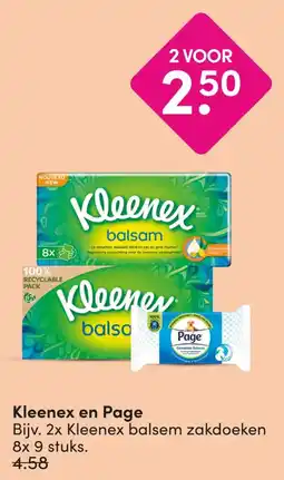 DA Kleenex en Page aanbieding