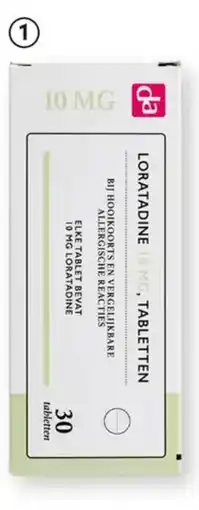 DA DA Loratadine 10 mg aanbieding