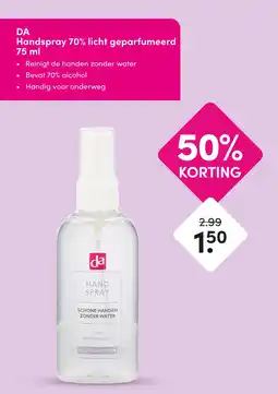 DA DA Handspray 70% Licht Geparfumeerd aanbieding