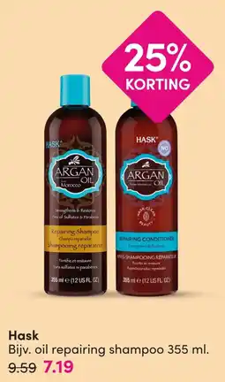 DA Hask Bijv. oil repairing shampoo 355 ml. aanbieding