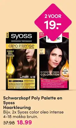 DA Schwarzkopf Poly Palette en Syoss Haarkleuring aanbieding