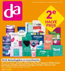 DA da alle dameshygiëne en incontinentie aanbieding