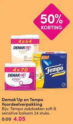 DA Demak'Up en Tempo aanbieding
