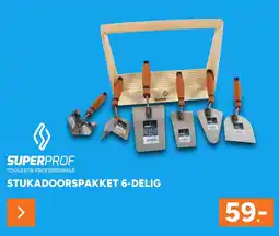 BOUWMAAT superprof stukadoorspakket 6-delig aanbieding