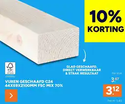 BOUWMAAT Vuren geschaafd c24 aanbieding