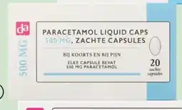 DA DA Pijnstillers Paracetamol Liquid Caps 500 mg aanbieding