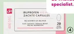 DA DA Pijnstillers ibuprofen Liquid Caps 400 mg aanbieding