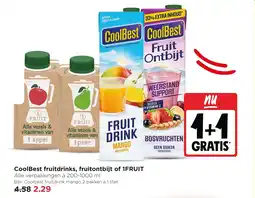 Jumbo Coolbest fruitdrinks, fruitontbijt of 1fruit aanbieding