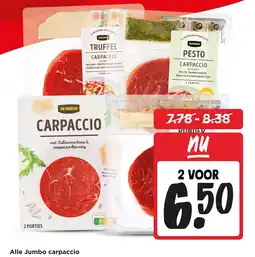 Jumbo Alle jumbo carpaccio aanbieding
