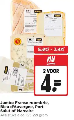Jumbo Jumbo franse roombrie, bleu d'auvergne, port salut of marcaire aanbieding